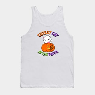 Cutest White Cat in the Patch Tank Top